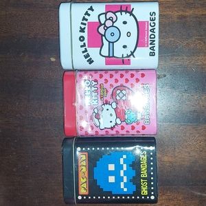 2Hello Kitty & PacMan bandaid w/collection tin.
